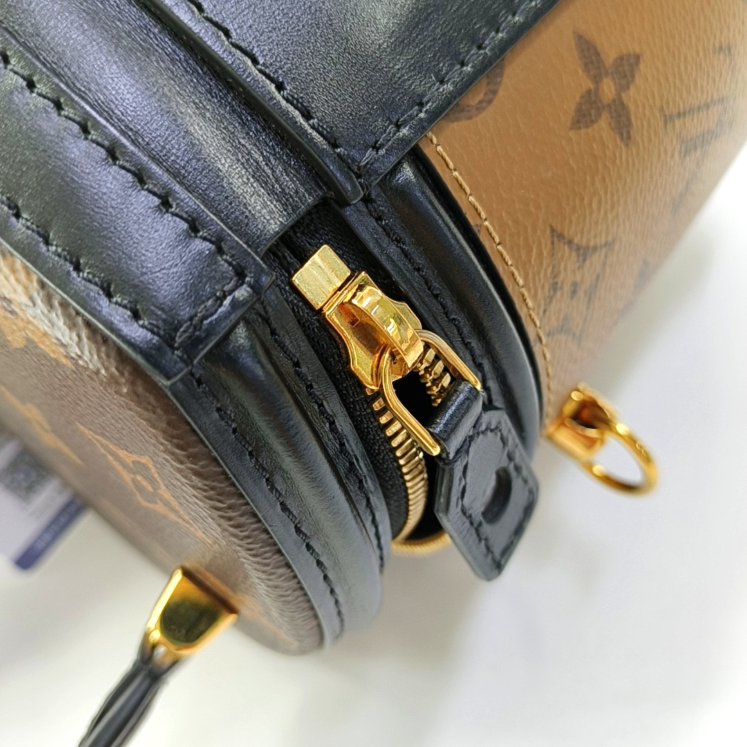 LOUIS VUITTON CANNES Small Brown Coated Canvas Monogram Empreinte Shoulder Bag Tote Crossbody Bag Detachable Strap-(SKU)-959331386