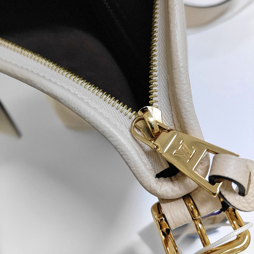 LOUIS VUITTON CARRYALL Small Beige Leather Monogram Damier Ebene Shoulder Bag Tote Bag Crossbody Golden Hardware Removable Shoulder Strap-(SKU)-965118869
