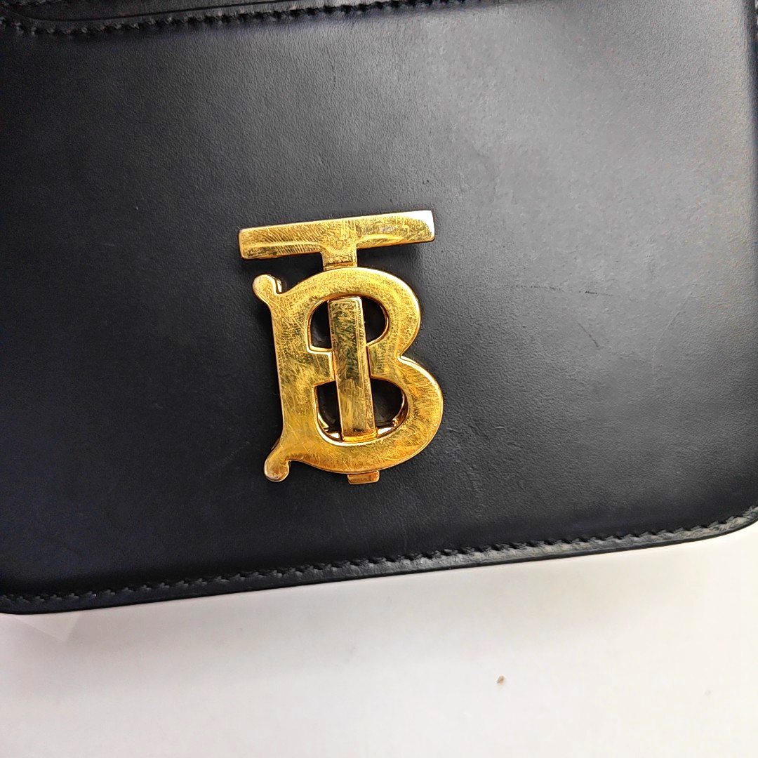 BURBERRY TB mini Black Cowhide Clutch腰包/胸包 Golden hardware-(SKU)-948383912