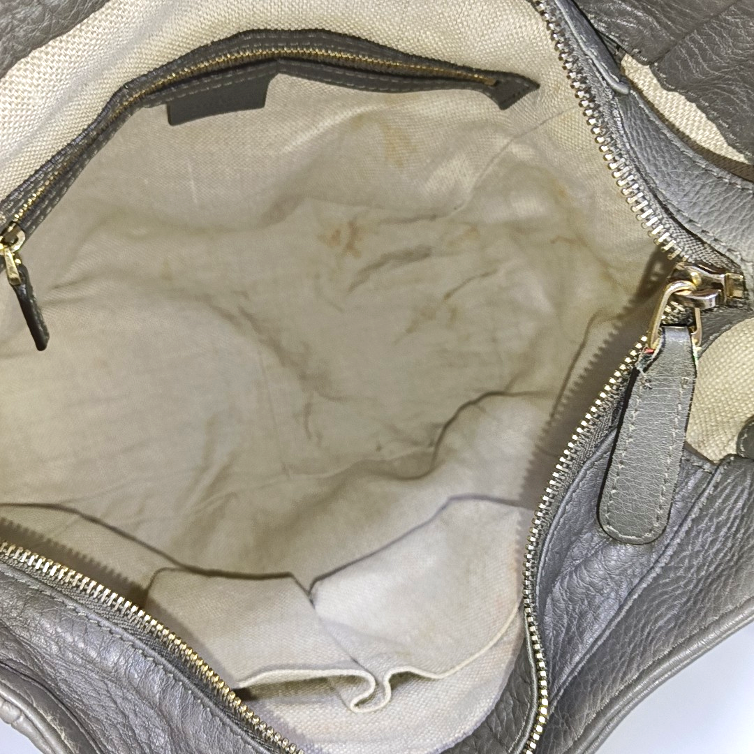 GUCCI Deep brown cowhide single shoulder bag Silver Hardware-(SKU)-952222113