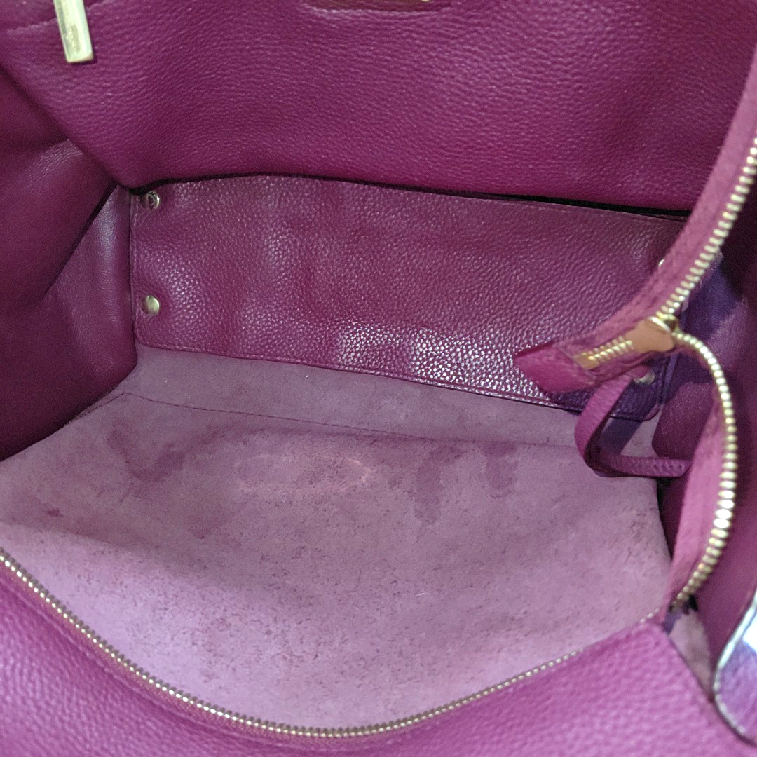 FERRAGAMO Amy Medium size Fuchsia Cowhide Leather Shoulder Bag Golden hardware-(SKU)-939936787