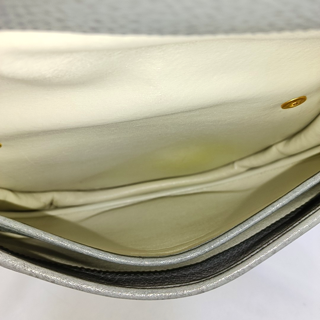 DIOR Grey Leather Single Shoulder Bag Golden hardware Sub-bag-(SKU)-959424457