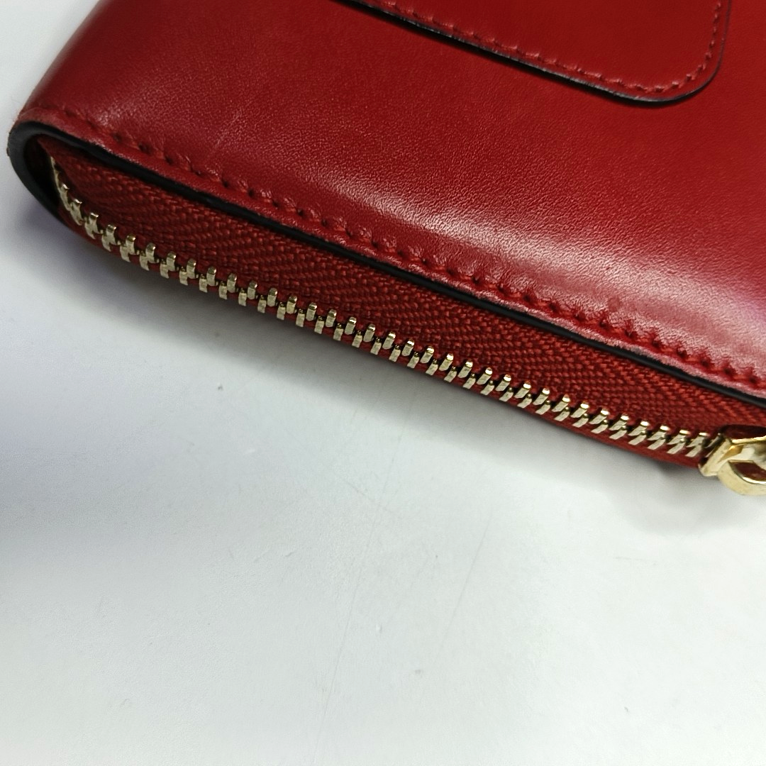 BVLGARI SERPENTI FOREVER Red Cowhide Snake Head Snake Head Wallet Gold Black White Green Hardware-(SKU)-958628798