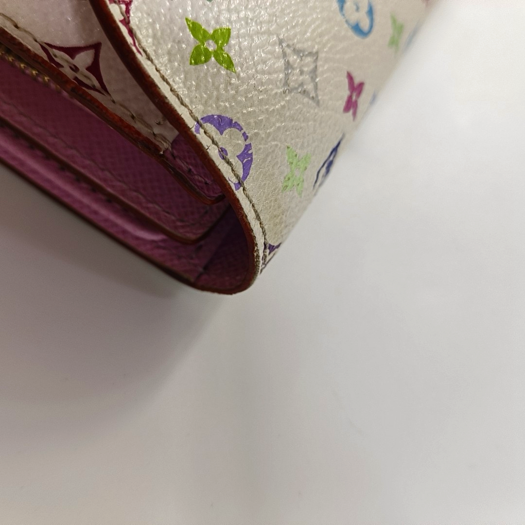 LOUIS VUITTON KOALA White Tricolor Coated Canvas Monogrammed Wallet Golden hardware-(SKU)-960507858