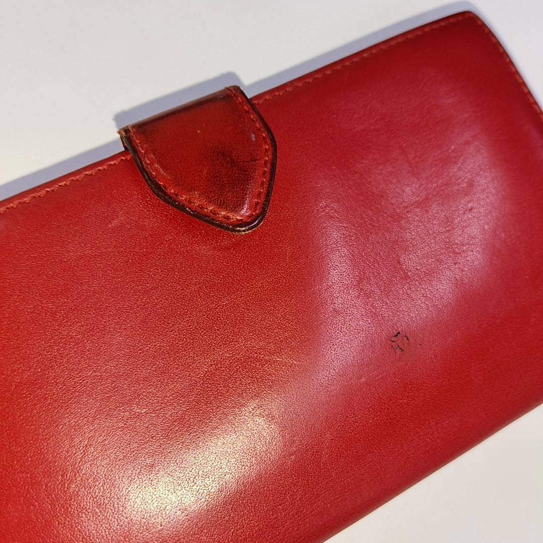 FERRAGAMO Red Leather Wallet Golden hardware-(SKU)-940253959