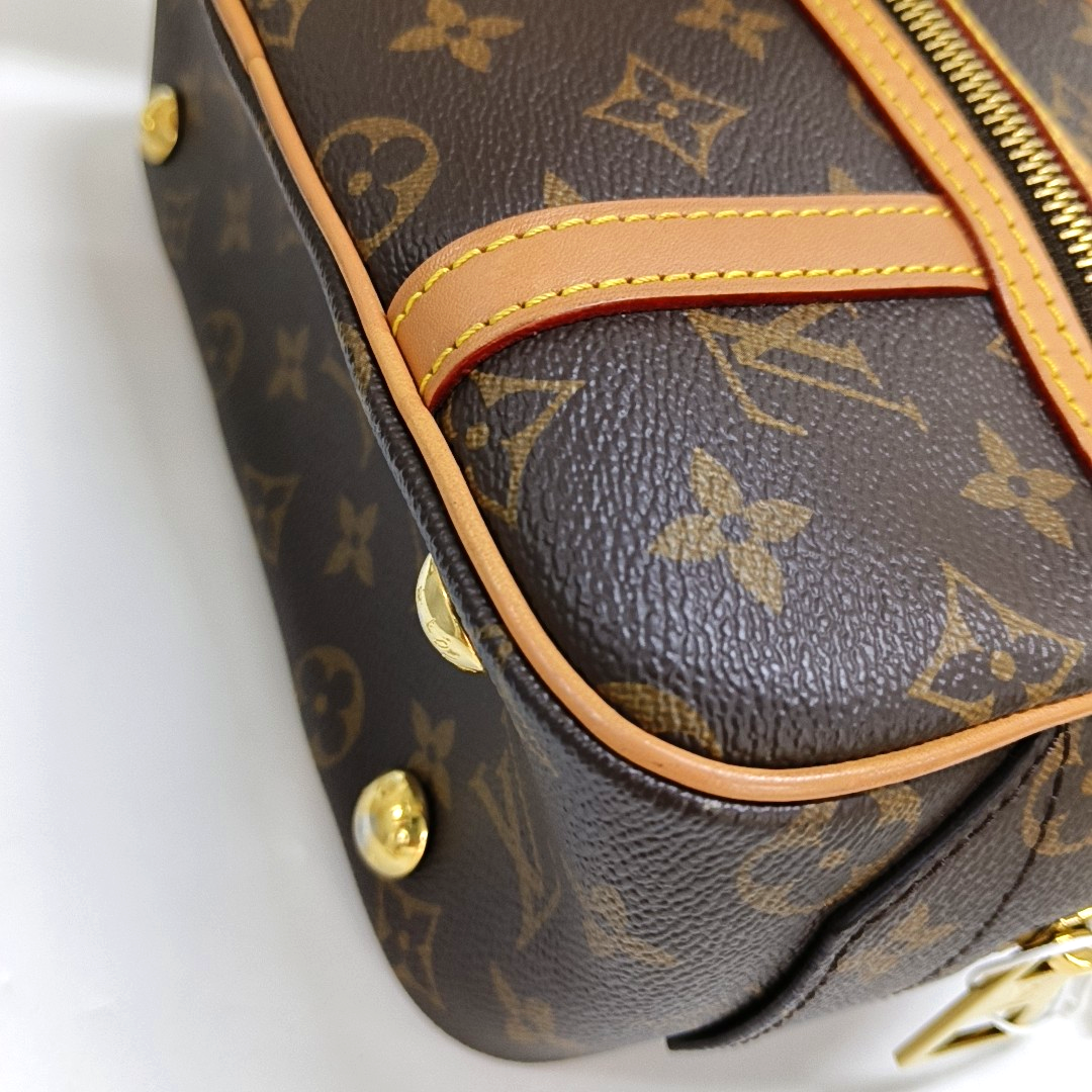 LOUIS VUITTON CITE Brown Coated Canvas Monogram Single Shoulder Bag Handbag with Gold Hardware-(SKU)-961060465