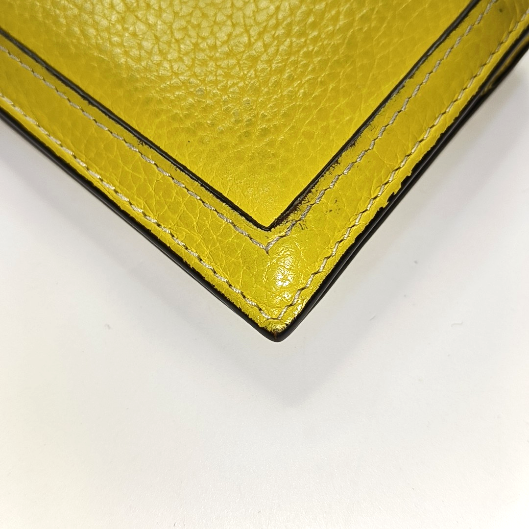CELINE Yellow Cowhide Card Case-(SKU)-952996653