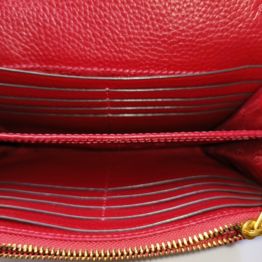 TORY BURCH Britten Red cowhide shoulder bag crossbody bag Golden hardware Removable shoulder strap-(SKU)-938683654