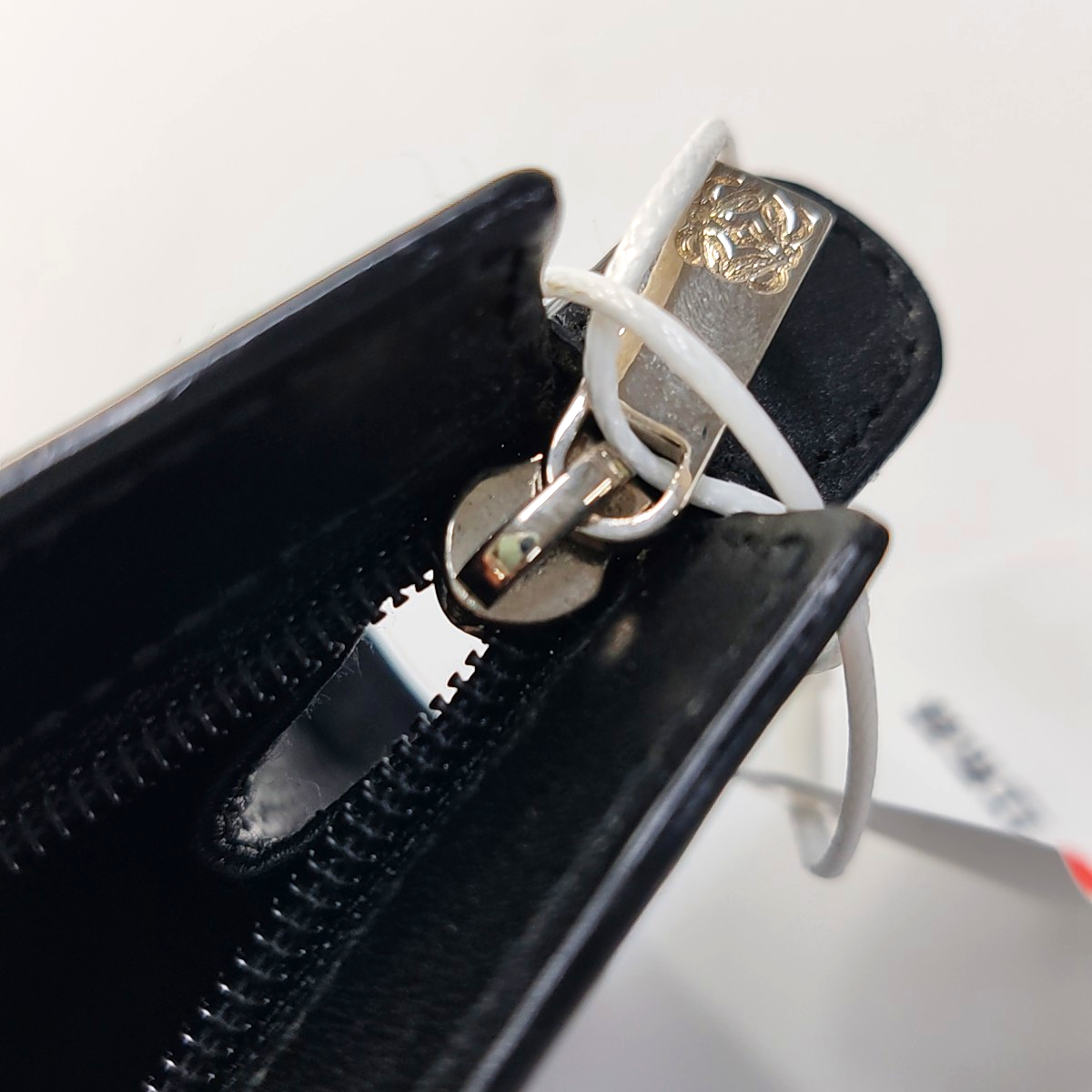 LOEWE Black Leather Studs Wallet Silver Hardware-(SKU)-943658143