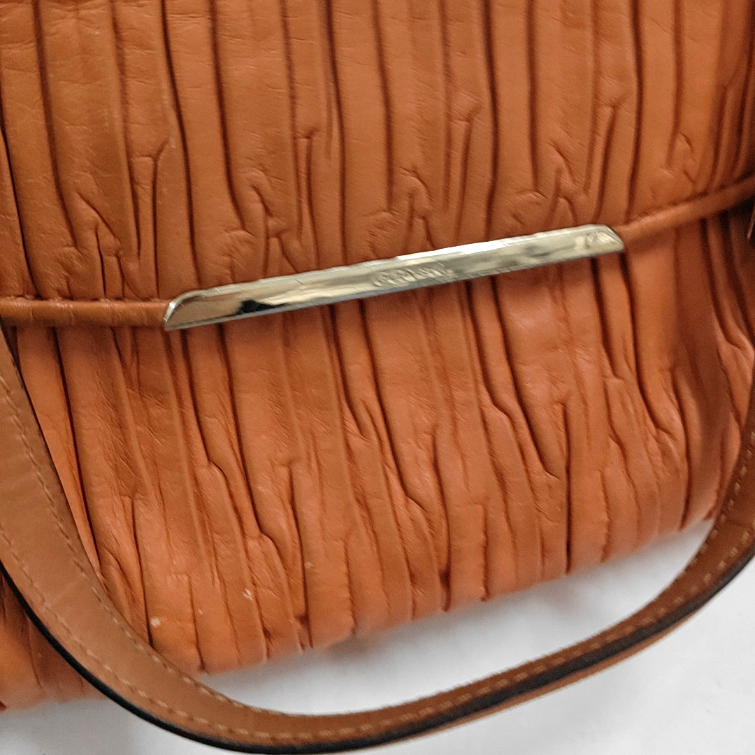COACH Orange Leather Crossbody Handbag Single Shoulder Bag Golden hardware Removable shoulder strap-(SKU)-929655497