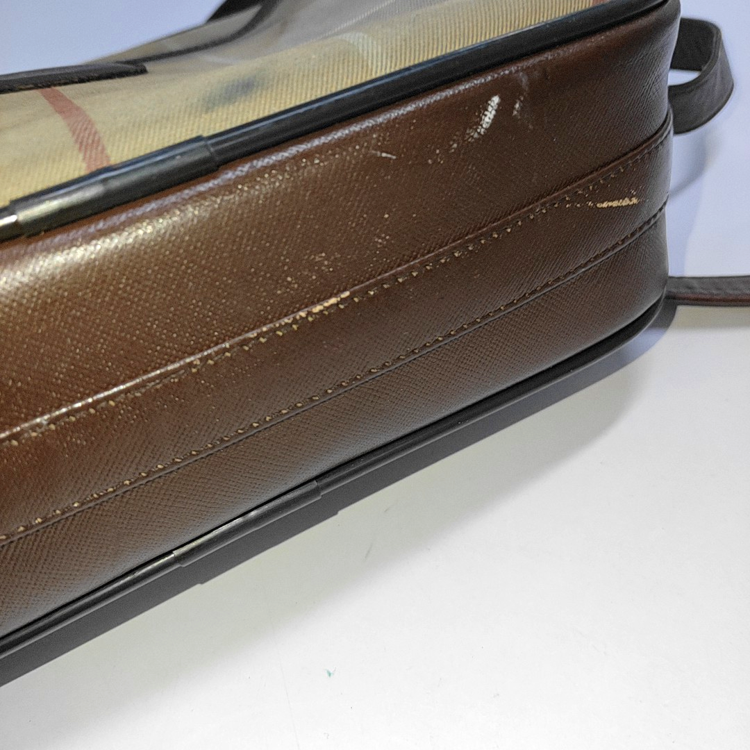 BURBERRY Camera Bag Brown Canvas Crossbody Single Shoulder Bag Golden hardware-(SKU)-936478276