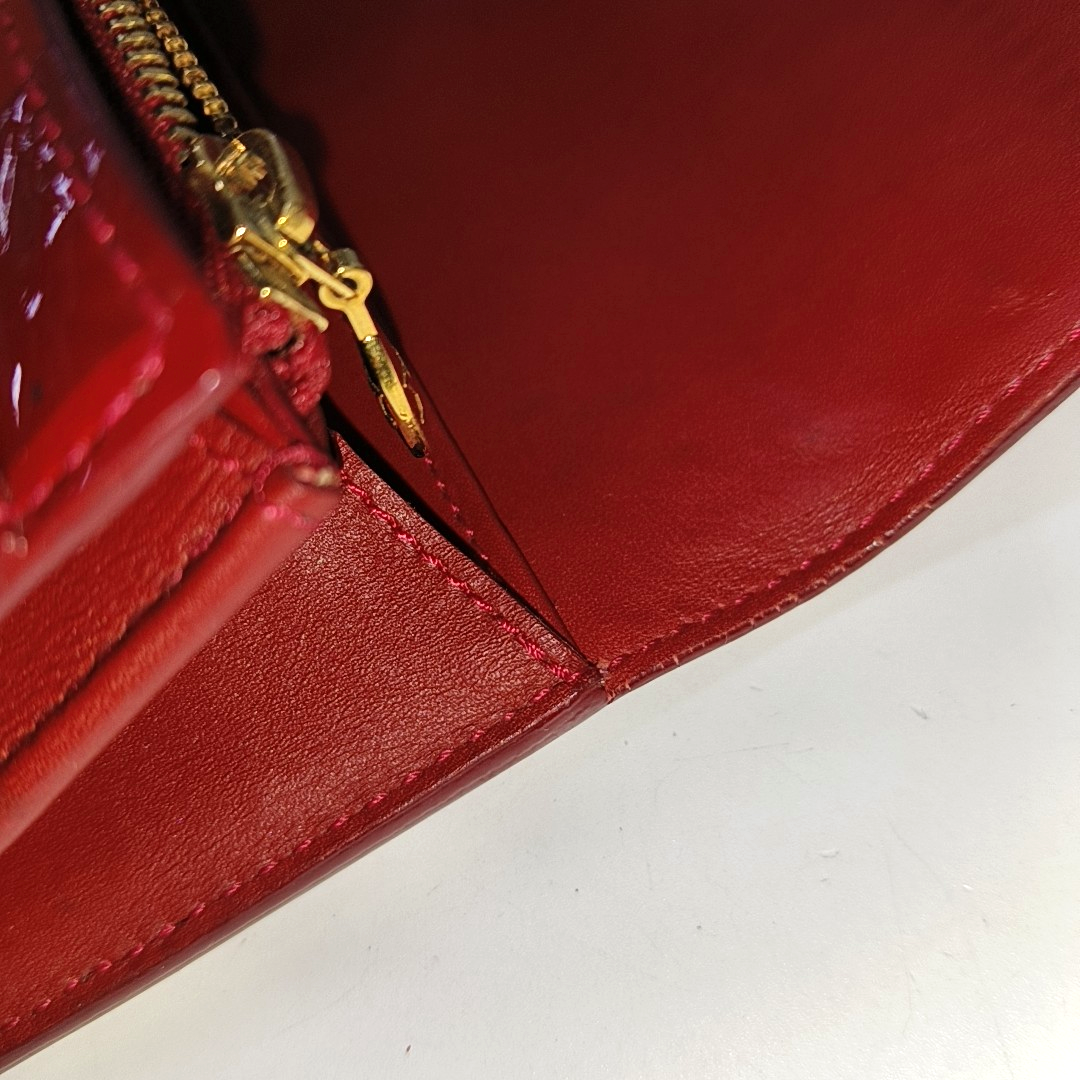LOUIS VUITTON PORTE MONNAIE Multicolor Patent Leather Monogram Embossed Wallet Golden hardware-(SKU)-938255426