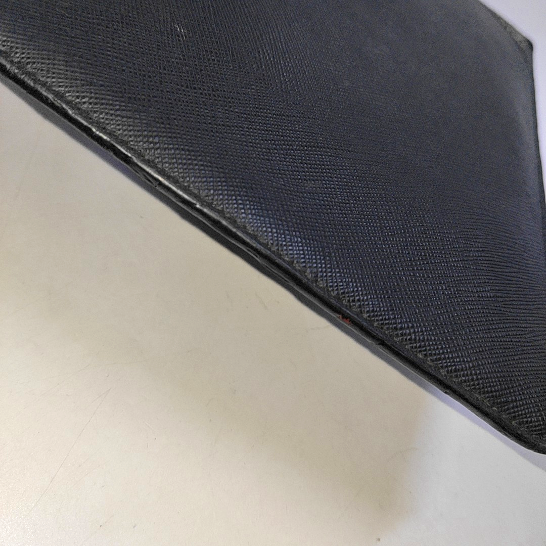 PRADA Black Cowhide Clutch Silver Hardware-(SKU)-942856907