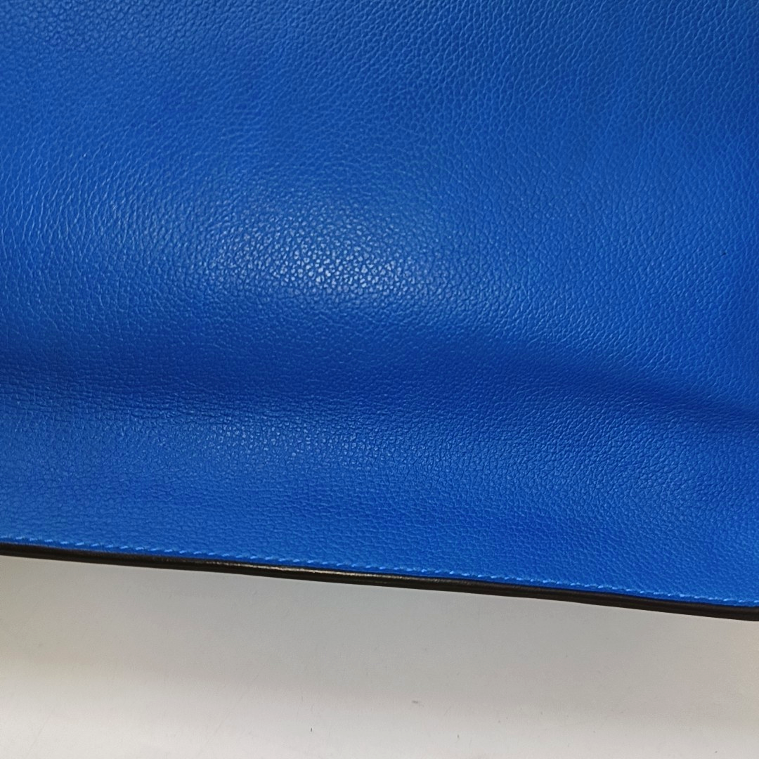 HERMÈS Etribelt Tanzanian Blue Evercolor Leather Tote Bag Silver Hardware 🅀 Stamp-(SKU)-931664662