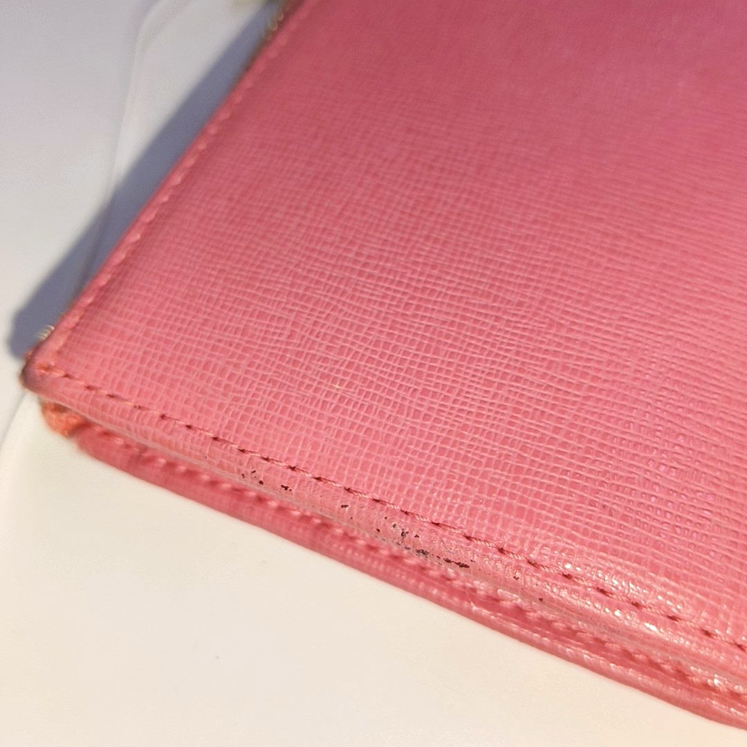 FURLA Pink Leather Wallet Golden hardware-(SKU)-935469806
