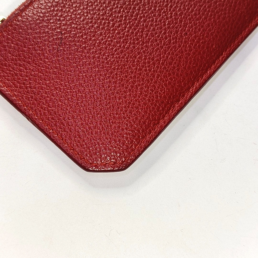 YSL FRAGMENTSRed Cowhide Card Case Complete Accessories-(SKU)-957693346