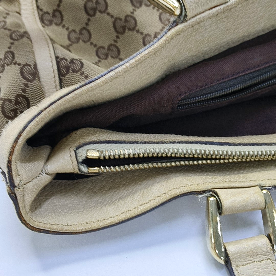 GUCCI Abbey Brown Canvas Monogram Handbag Single Shoulder Bag-(SKU)-959105616