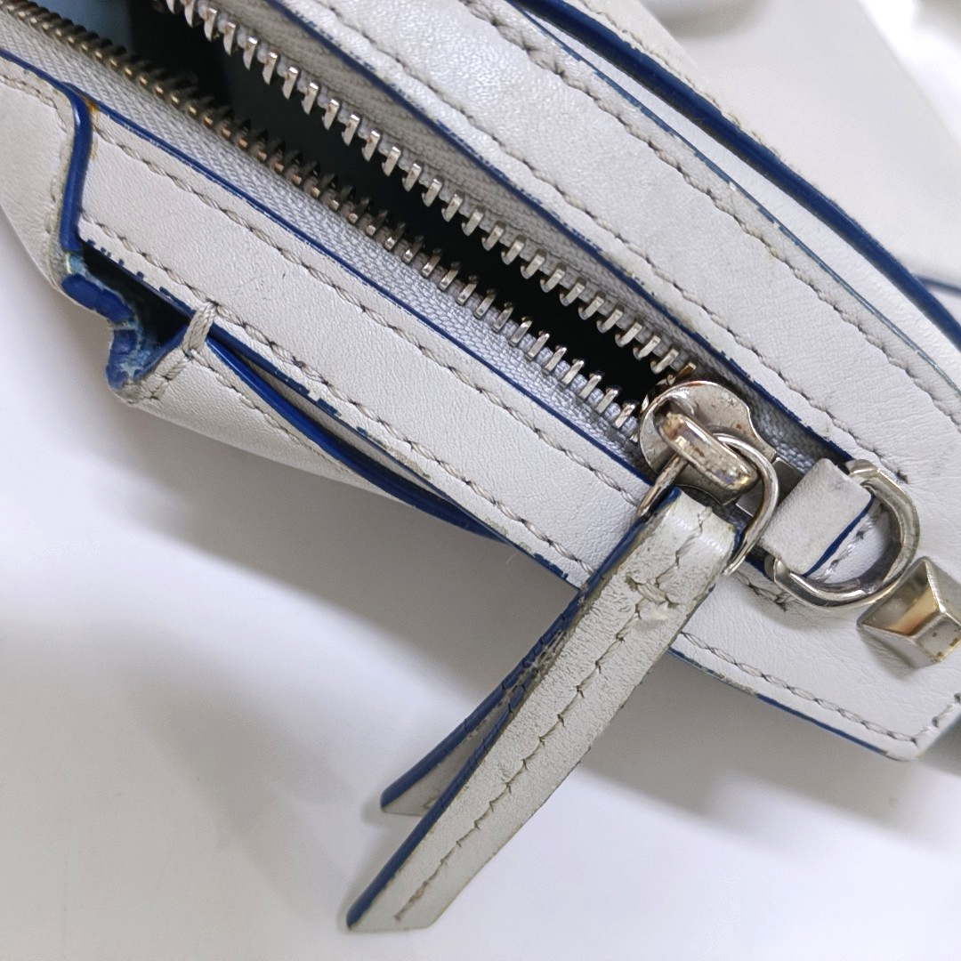 MCM ELLA Light Blue Leather Single Shoulder Bag Silver Hardware Removable shoulder strap-(SKU)-934712148