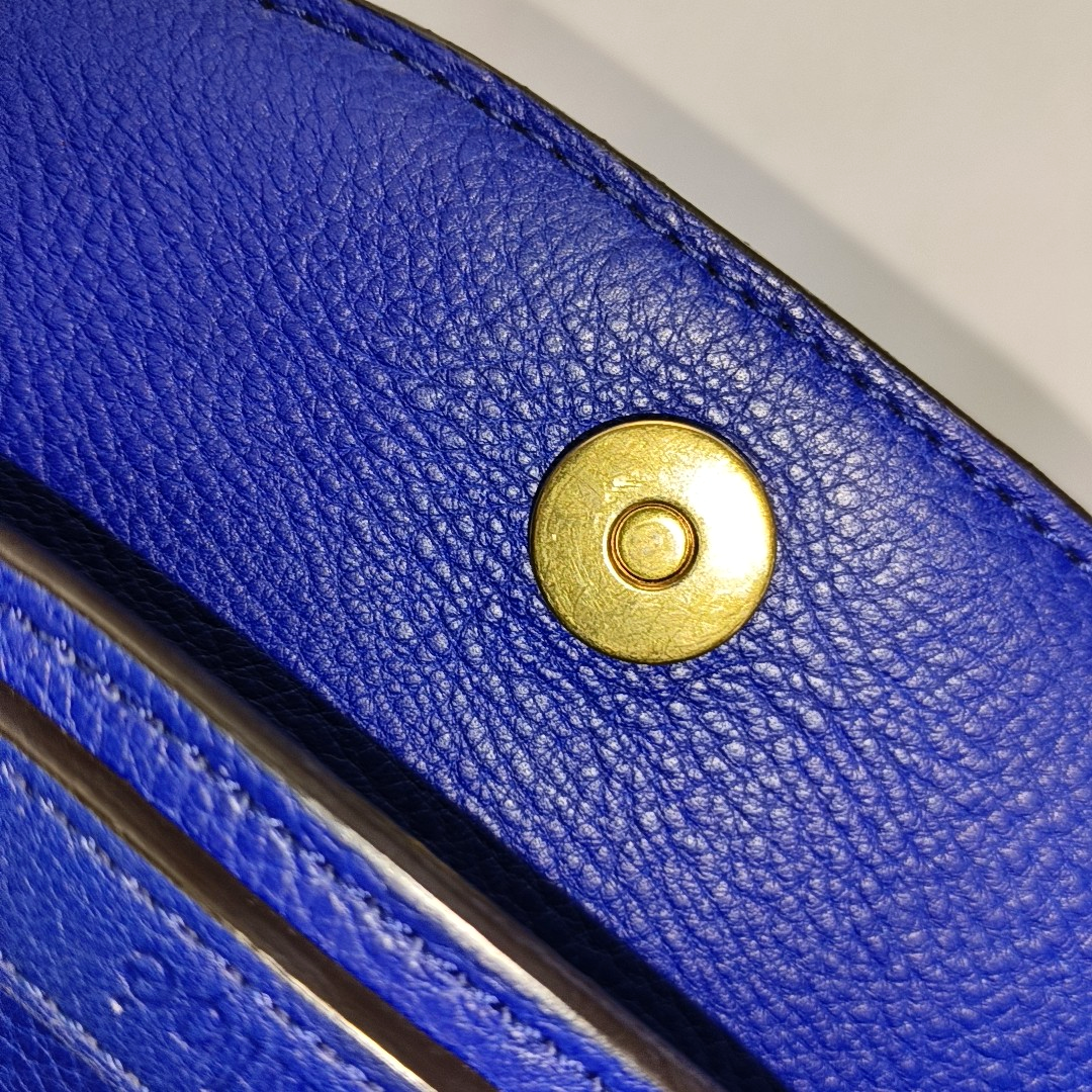 Chloé Nile Blue Cowhide Single Shoulder Bag Sling Bag Tote Golden hardware Removable shoulder strap-(SKU)-942720011