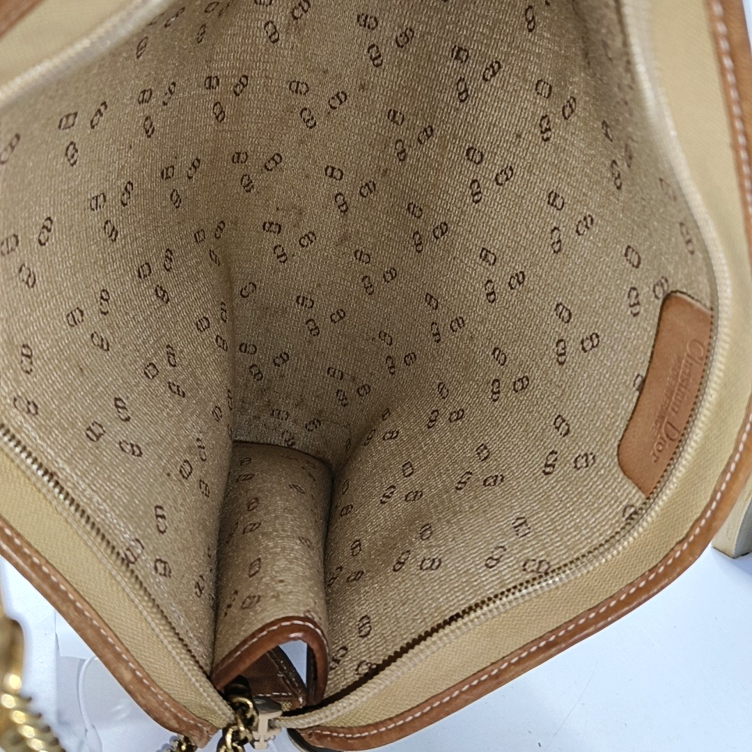 DIOR Gray Coated Canvas Crumpled Handbag Golden hardware-(SKU)-951570397