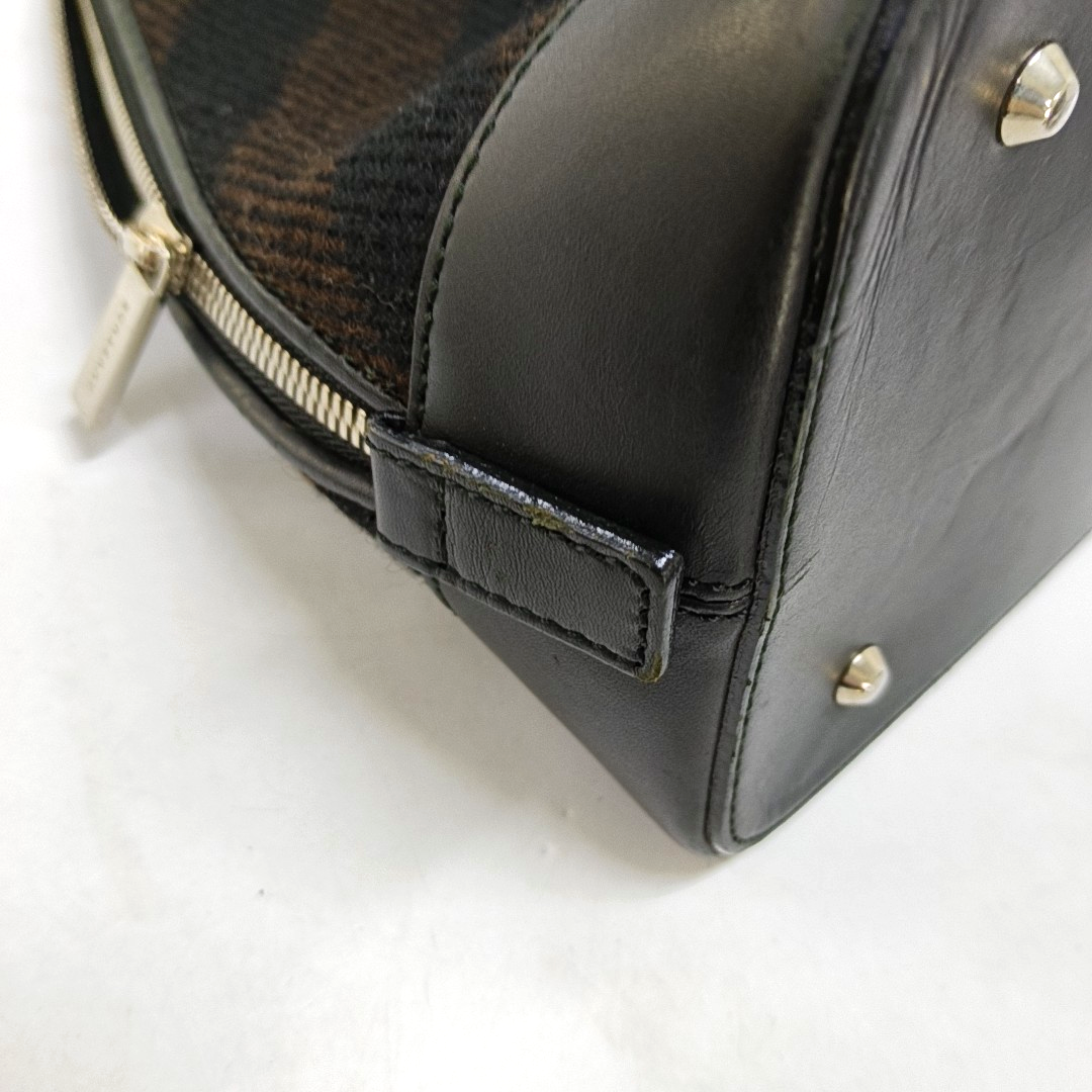 BURBERRY Tote bag Black fabric handbag Silver Hardware-(SKU)-952336388