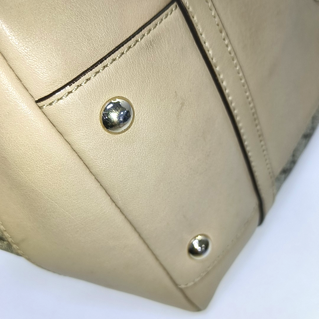 GUCCI GG Supreme Khaki Coated Canvas Monogrammed Single Shoulder Bag Tote Golden hardware Removable shoulder strap-(SKU)-944985050