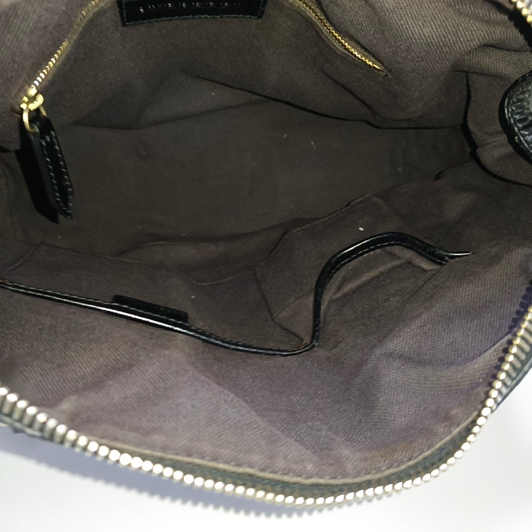 BURBERRY Tote bag Black leather handbag Golden Silver Hardware-(SKU)-955892032