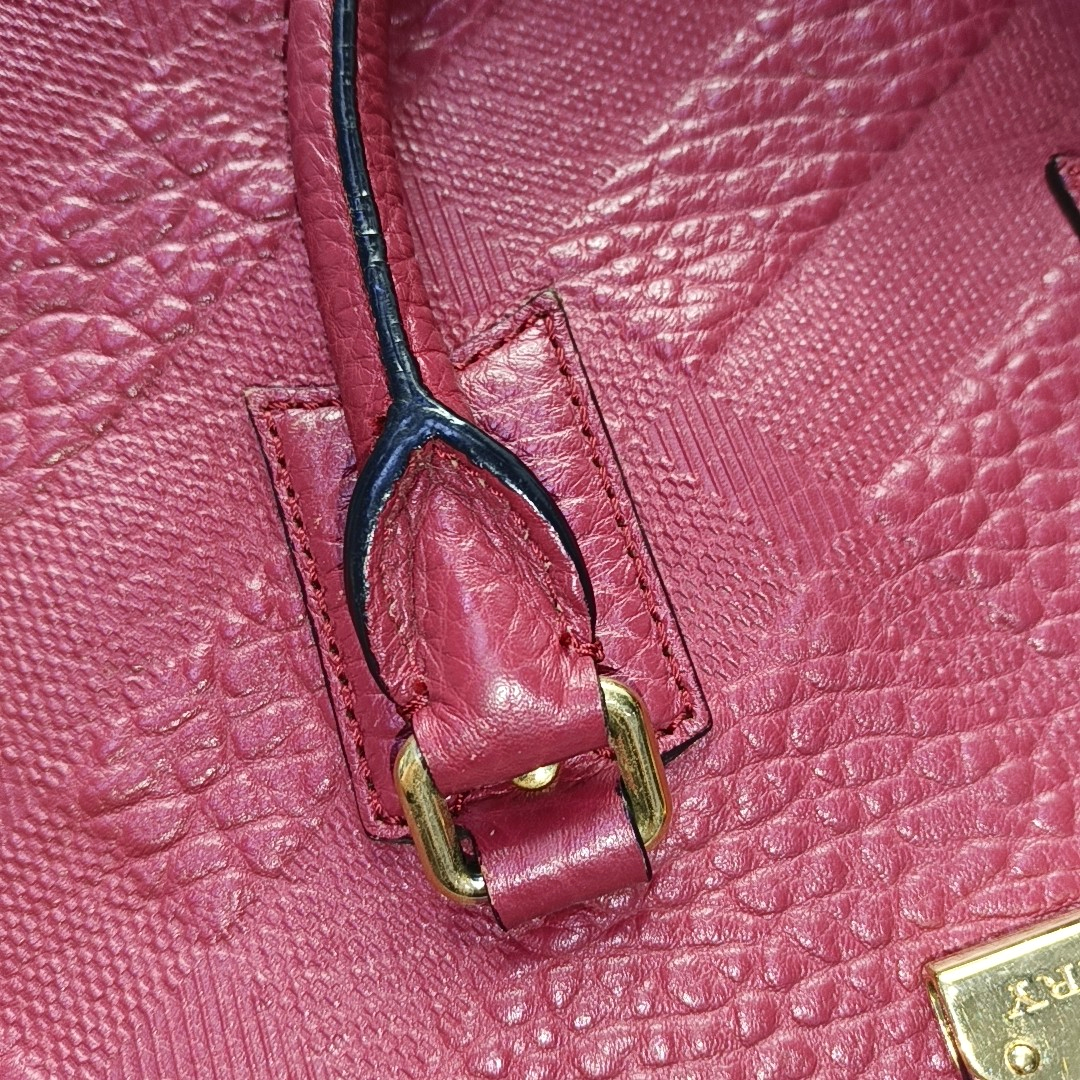 BURBERRY Clifton Medium size Red Cowhide Single Shoulder Bag Handbag Crossbody Bag Golden hardware Removable shoulder strap-(SKU)-954487883