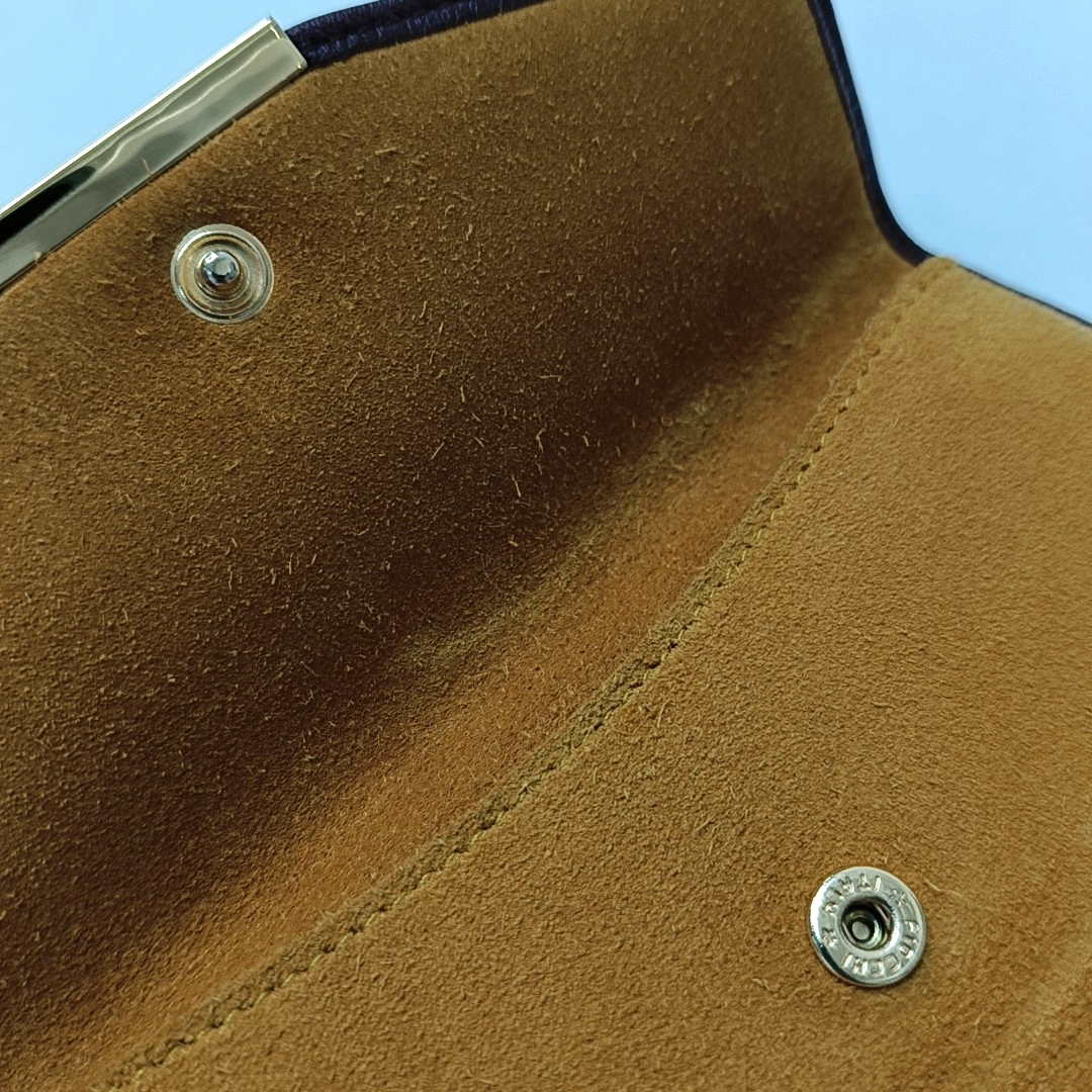 LOEWE Brown Suede Leather Wallet Golden hardware-(SKU)-952660066