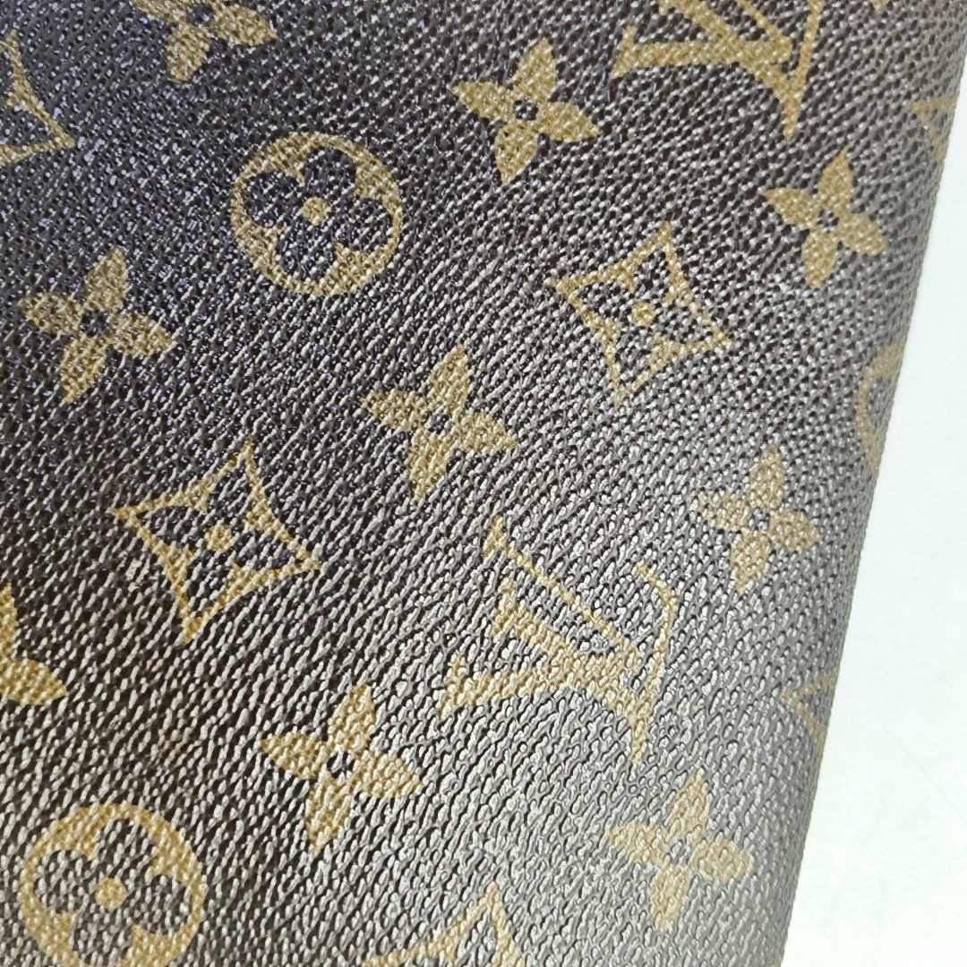 LOUIS VUITTON Brown Coated Canvas Monogrammed Tote Handbag Golden hardware Vintage model-(SKU)-944491586
