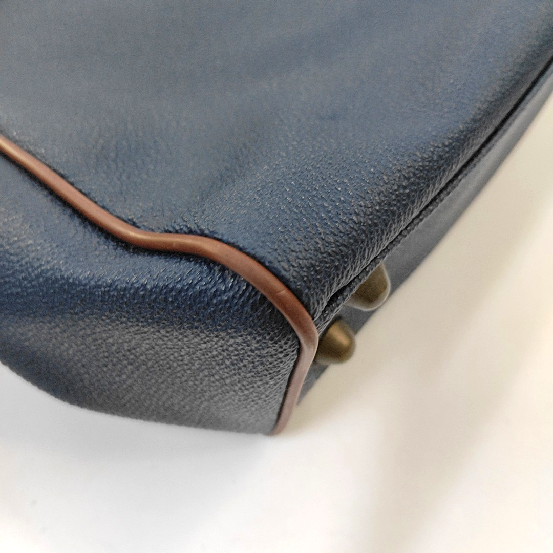 BURBERRY Dark Blue Cowhide Crossbody Bag Tote Bag Single Shoulder Bag Golden hardware Removable shoulder strap-(SKU)-955231320