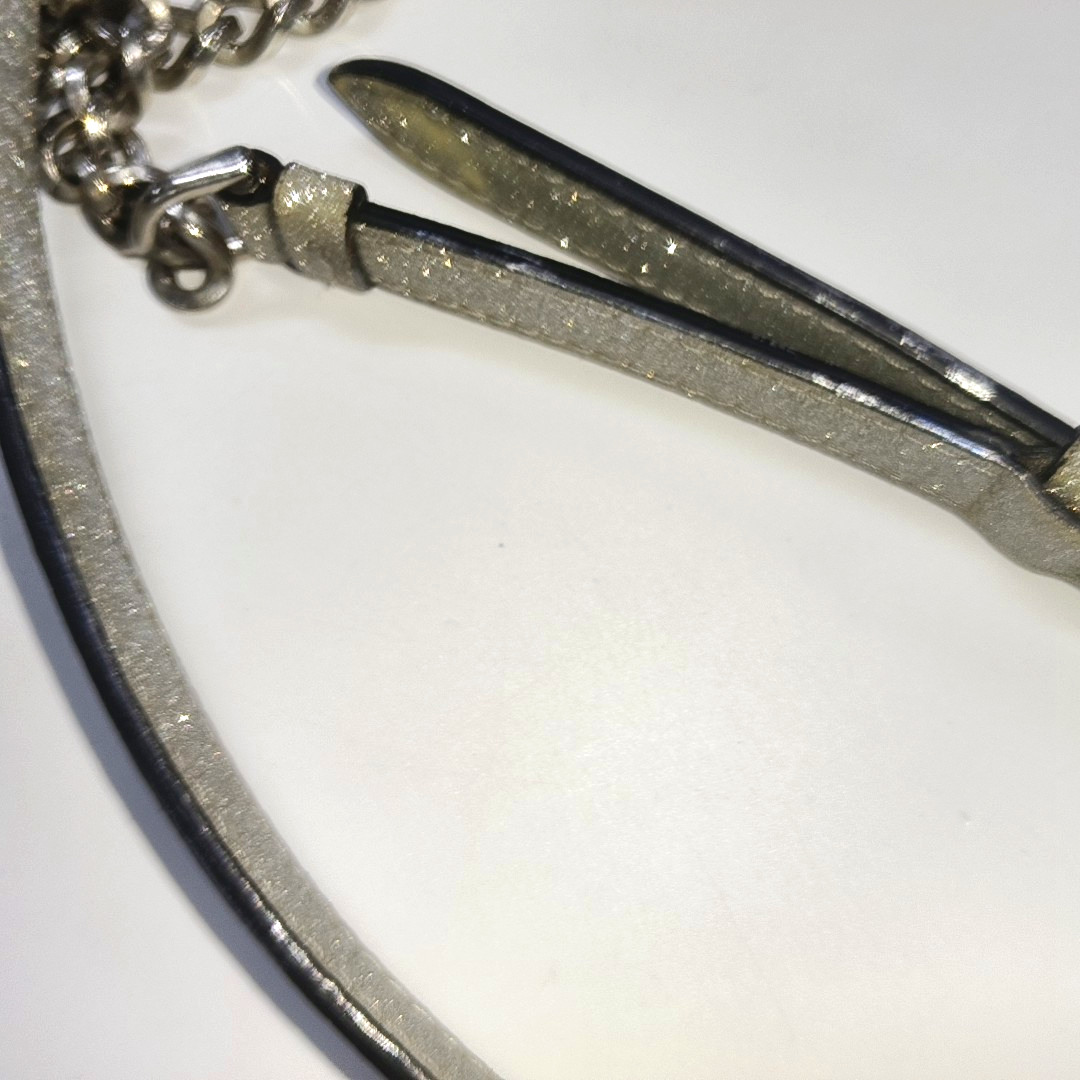 FERRAGAMO Vara Medium size Grey Cowhide Crossbody Bag Silver Hardware Removable shoulder strap-(SKU)-13751460