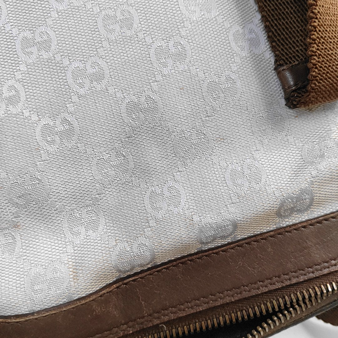 GUCCI Light Purple Canvas Monogrammed Tote Bag Shoulder Bag Ruthenium color hardware-(SKU)-948093980