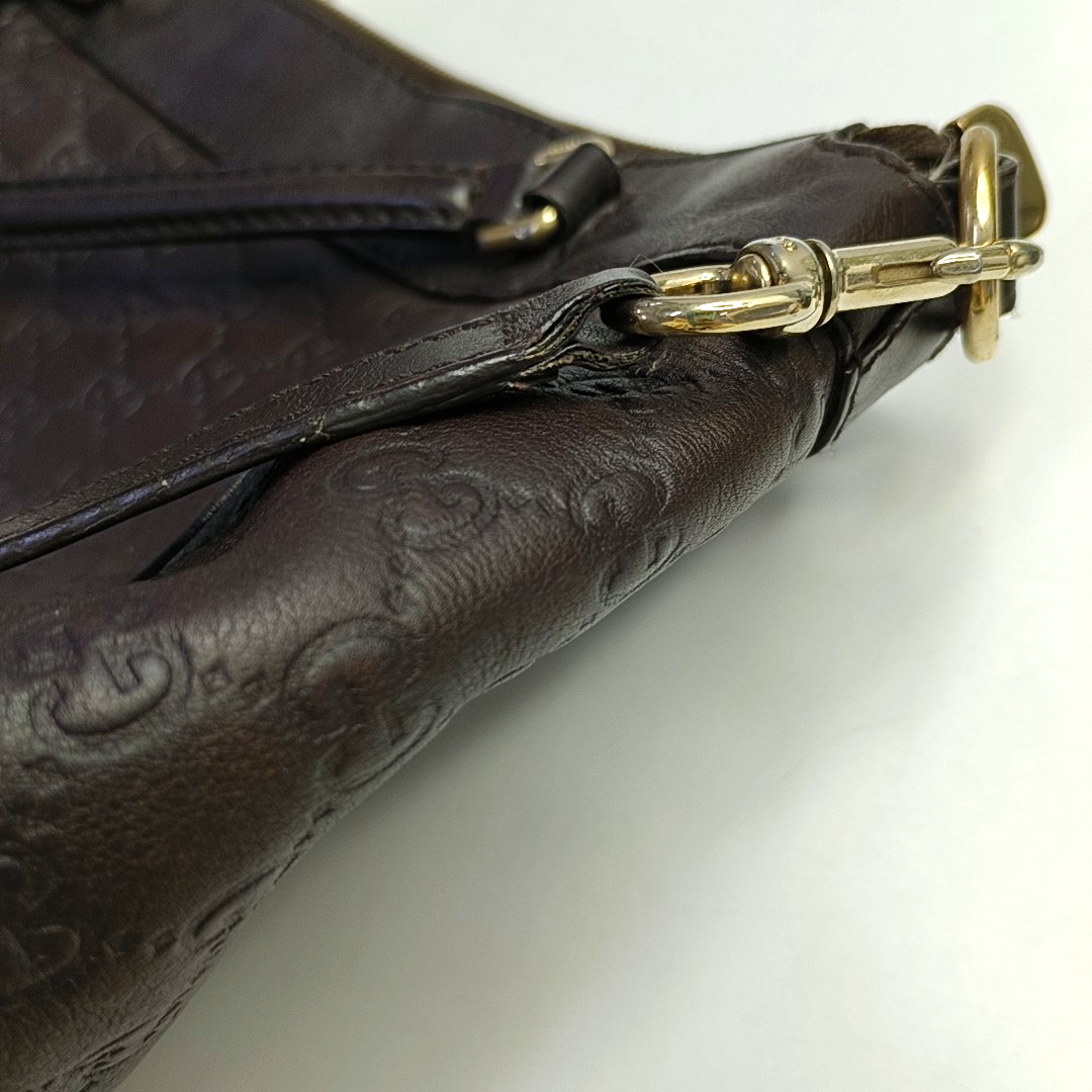 GUCCI Tote bag Dark Brown Cowhide Monogrammed Quilted Single Shoulder Bag Handbag Crossbody Golden hardware Removable shoulder strap-(SKU)-946858648