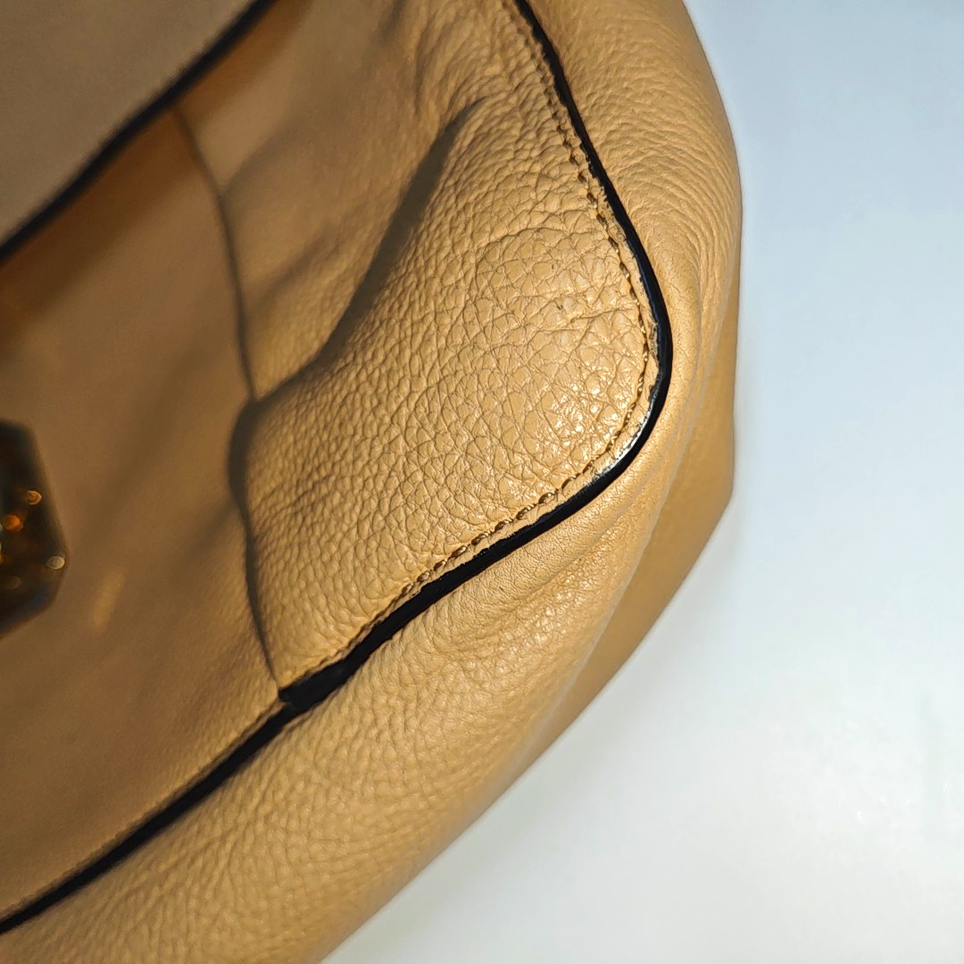 Chloé Elsie Nude Pink Leather Single Shoulder Bag Crossbody Bag Golden hardware-(SKU)-933934361