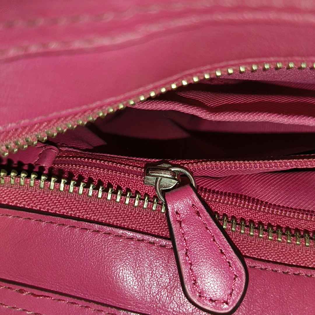 COACH SWAGGER Pink Cowhide Crossbody Bag Ruthenium color hardware Removable shoulder strap-(SKU)-928838798