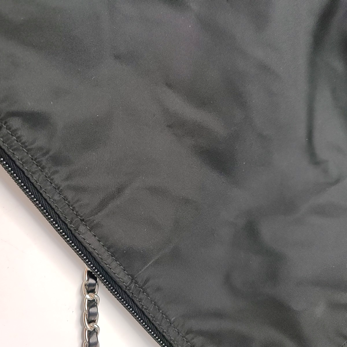 PRADA Black Nylon Logo Clutch Golden Silver Hardware-(SKU)-952132561