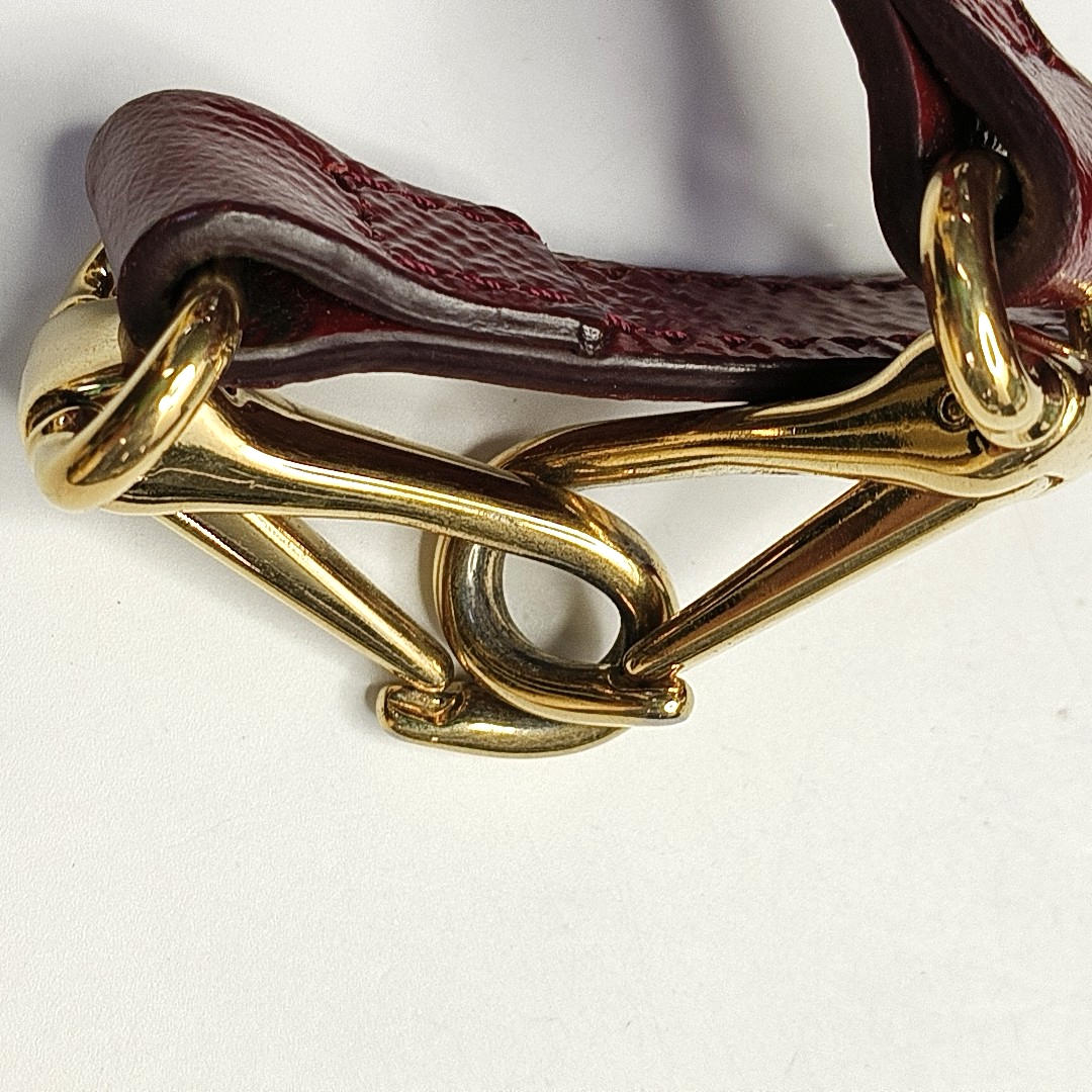 BURBERRY Dinton Red Cowhide Single Shoulder Bag Handbag Crossbody Bag Golden hardware Removable shoulder strap-(SKU)-943696805