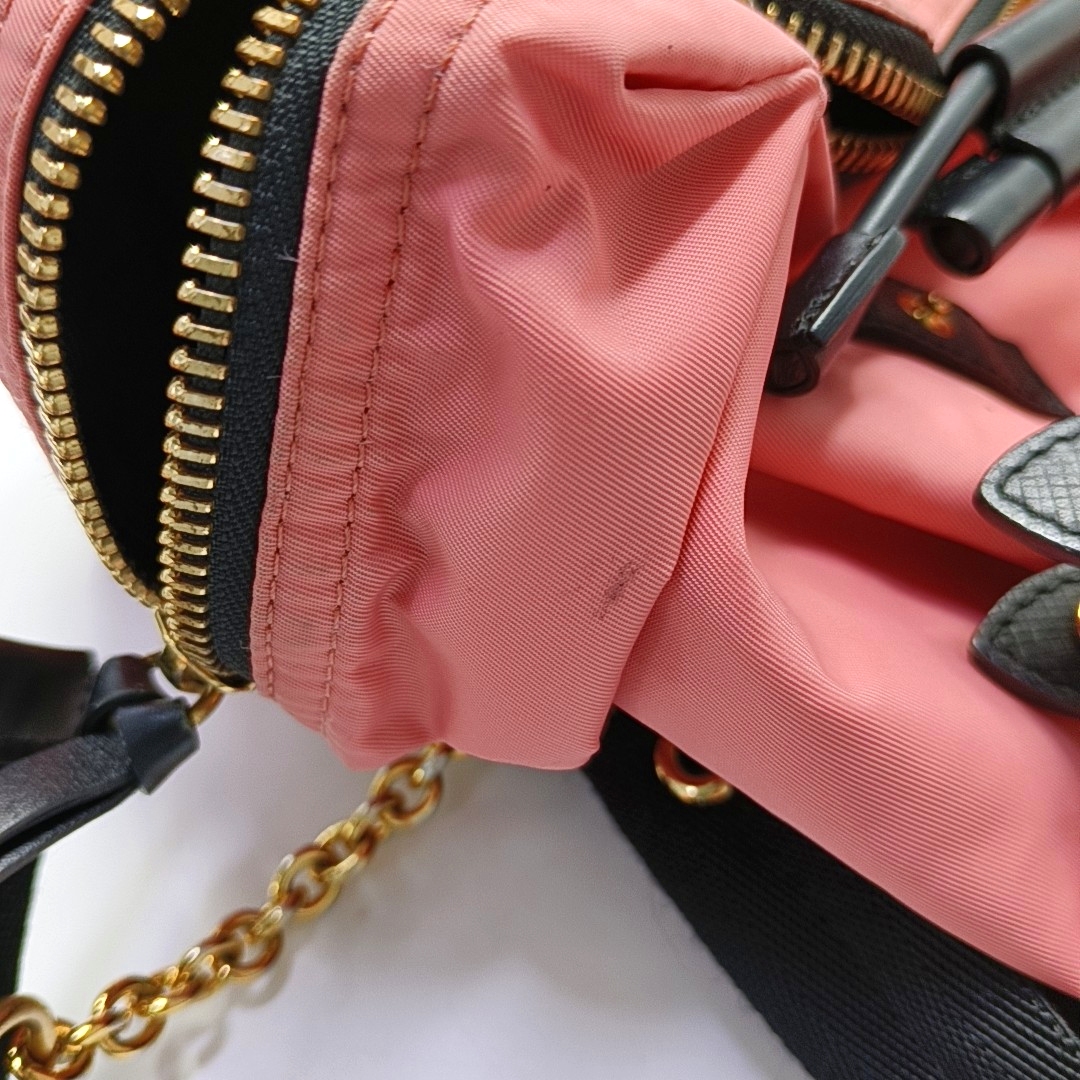 BURBERRY The Rucksack Medium size Pink Nylon Backpack Golden hardware-(SKU)-955860054