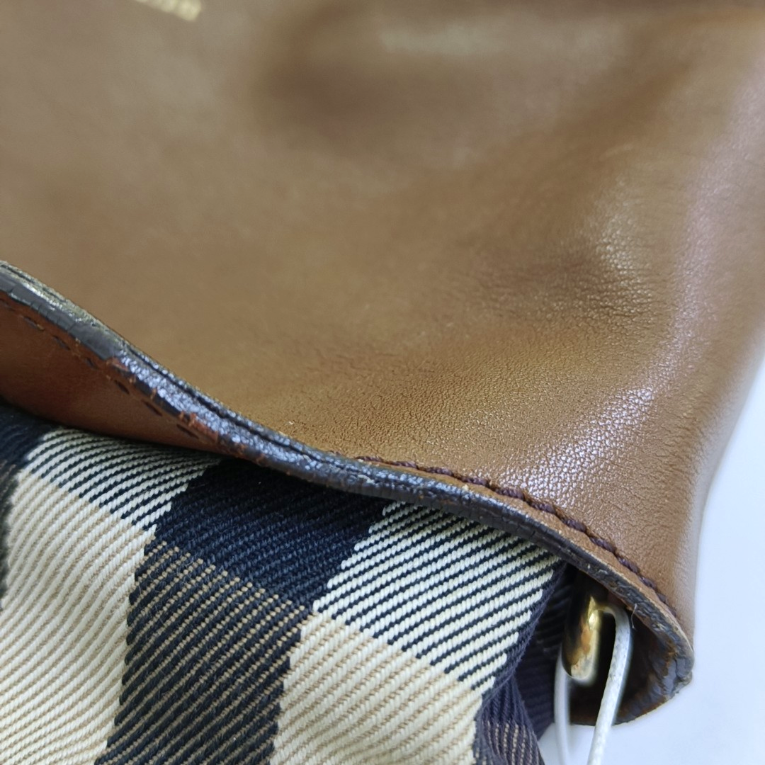 BURBERRY Brown Leather Crossbody Single Shoulder Bag Golden hardware Removable shoulder strap-(SKU)-941129848