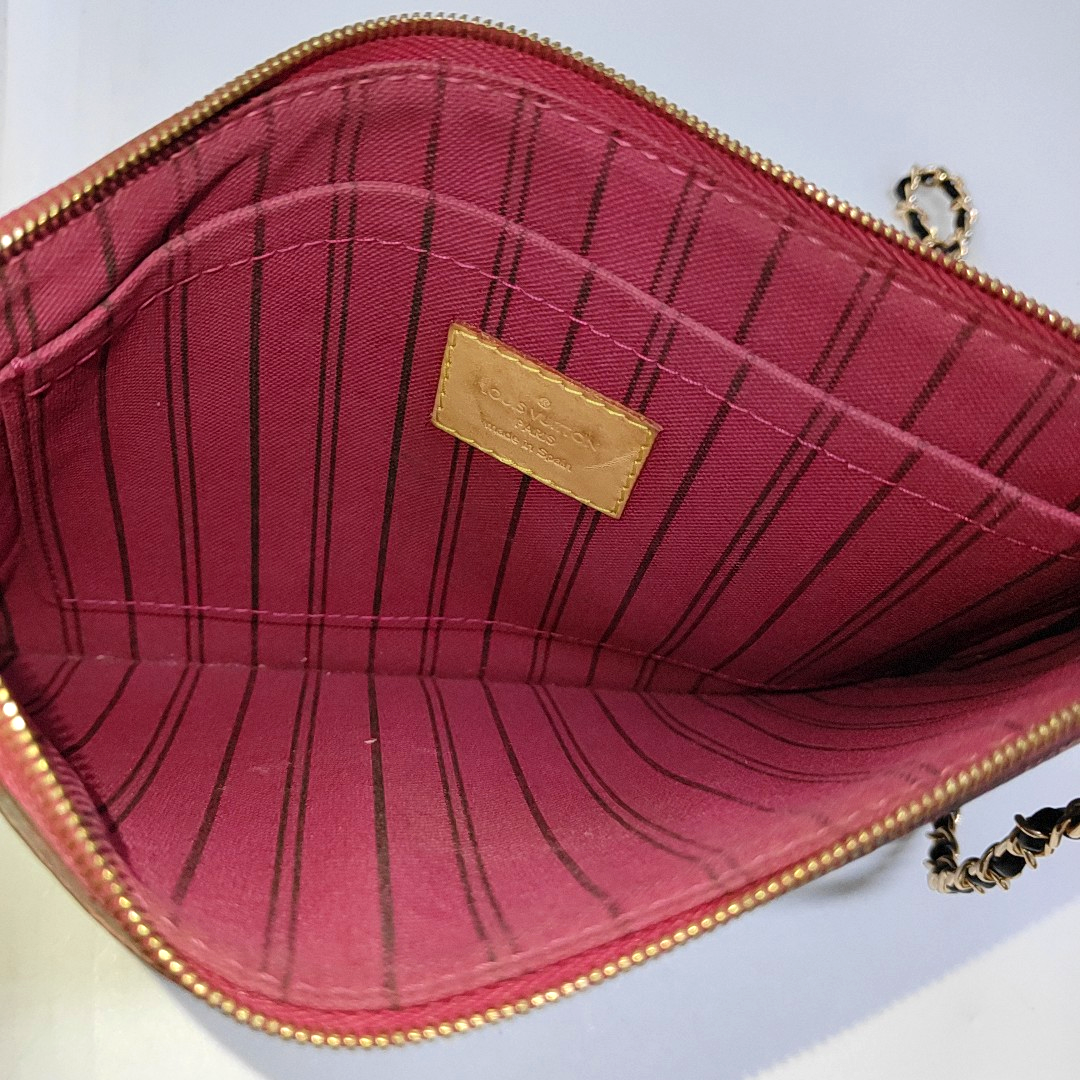LOUIS VUITTON NEVERFULL Dark Brown Coated Canvas Monogrammed Shopping Bag Handbag Golden hardware-(SKU)-959999786