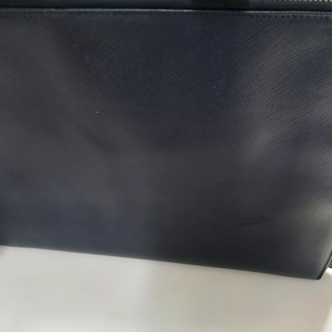 PRADA Blue cowhide cross-grain handbag Silver Hardware-(SKU)-946508554