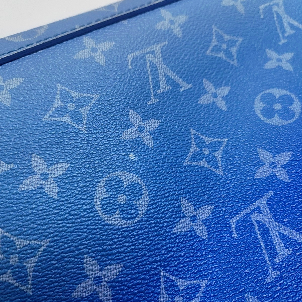 LOUIS VUITTON SOFT TRUNK Blue Coated Canvas Monogram Crossbody Bag with Silver Hardware and Detachable Strap-(SKU)-963244300
