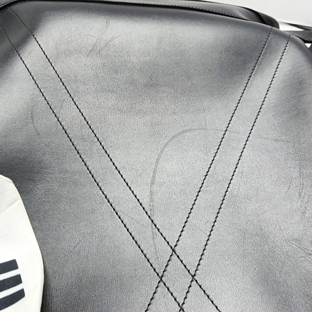 LOUIS VUITTON CHRISTOPHER Large Black Leather Backpack Tote Bag Black Hardware-(SKU)-971075837