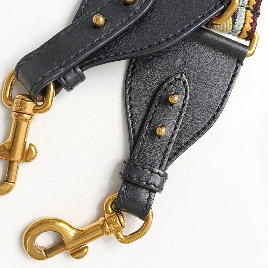 DIOR Saddle Mini Blue Calfskin Saddle Bag Shoulder Bag Golden Hardware Detachable Strap-(SKU)-951263637
