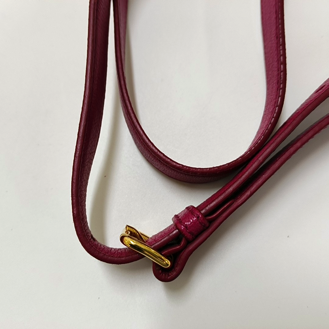 Miu Miu Pink Cowhide Crossbody Tote Bag Single Shoulder Golden hardware Removable shoulder strap-(SKU)-956651797