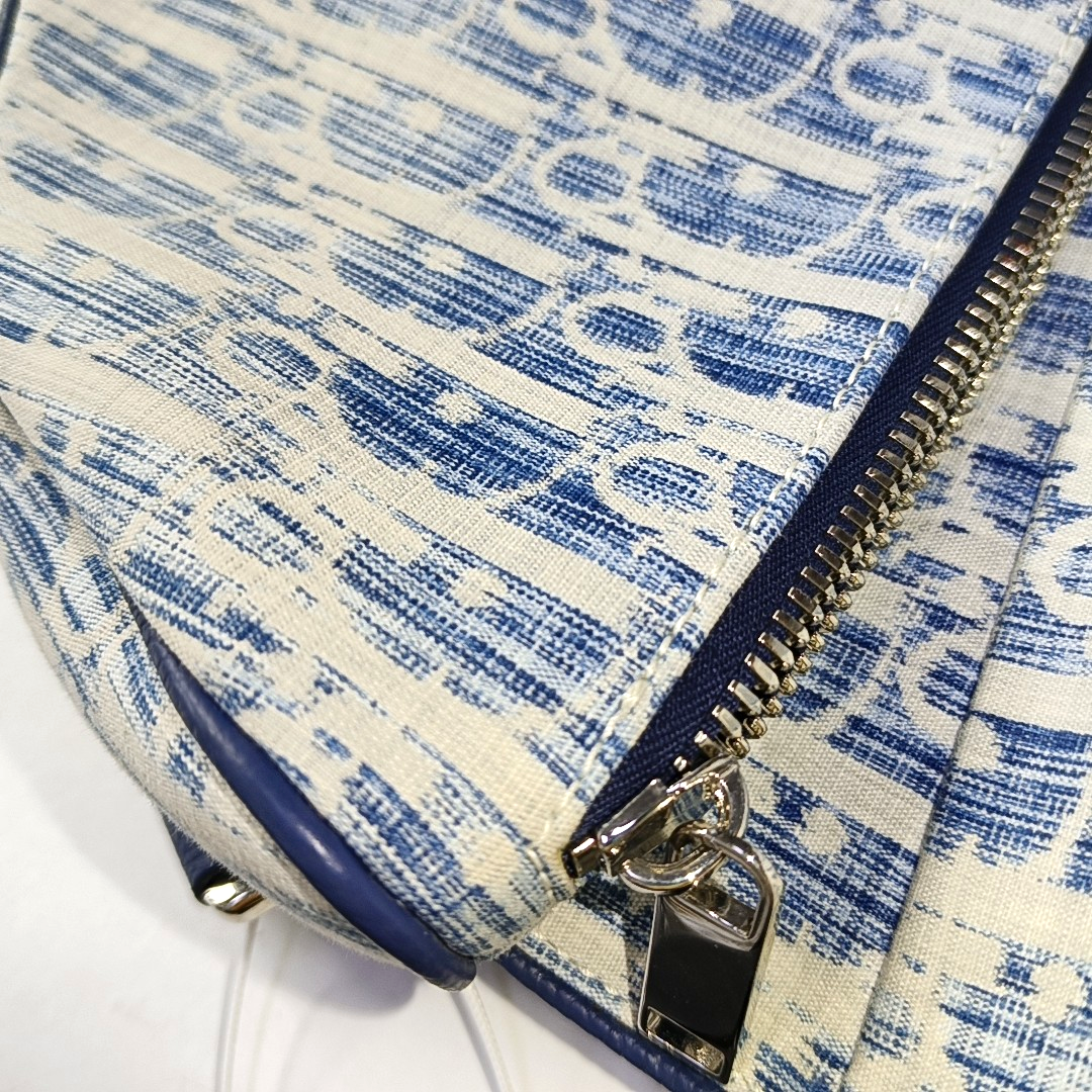 DIOR Saddle Medium Size Blue Fabric Saddle Bag Fanny Pack Crossbody Bag-(SKU)-962211429