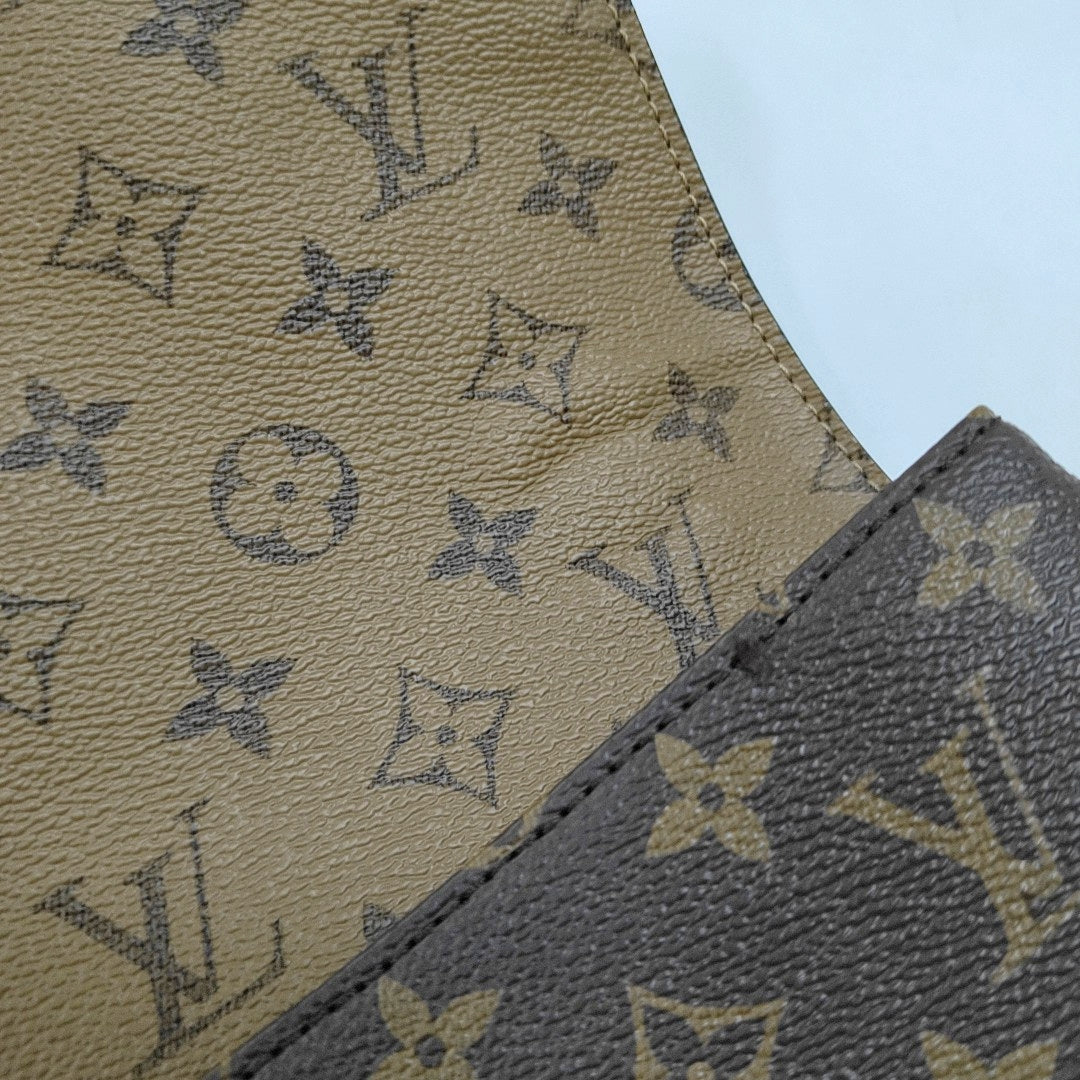LOUIS VUITTON MÉTIS Medium Size Monogram Canvas Damier Ebene Tote Bag Crossbody Shoulder Bag Gold Hardware Removable Strap-(SKU)-968884468