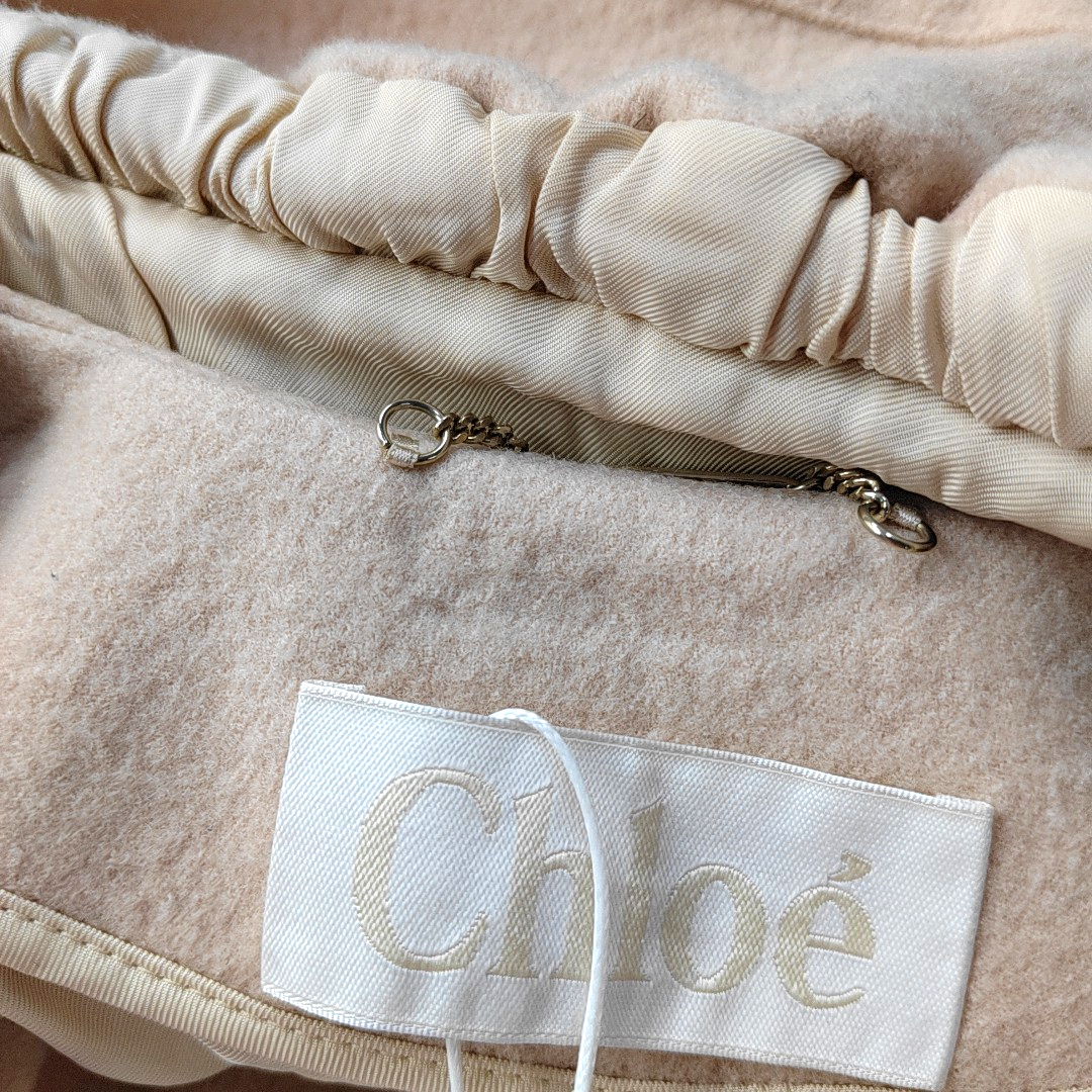 Chloé XScode Spring-Autumn Pink Wool Women's Mid-Length Coat-(SKU)-14485957
