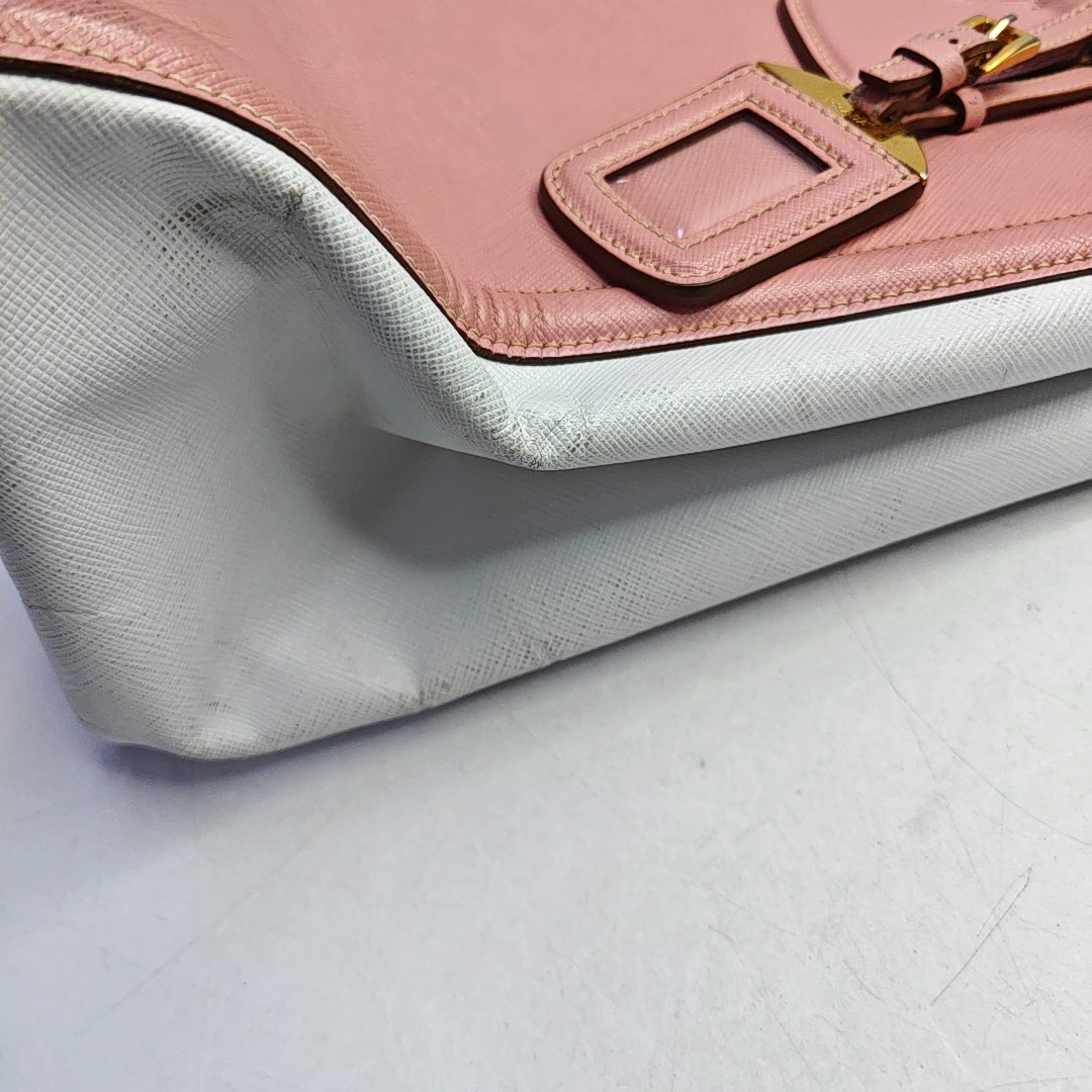 PRADA Tote bag Pink Calfskin Logo Tote Bag Golden hardware-(SKU)-958685441